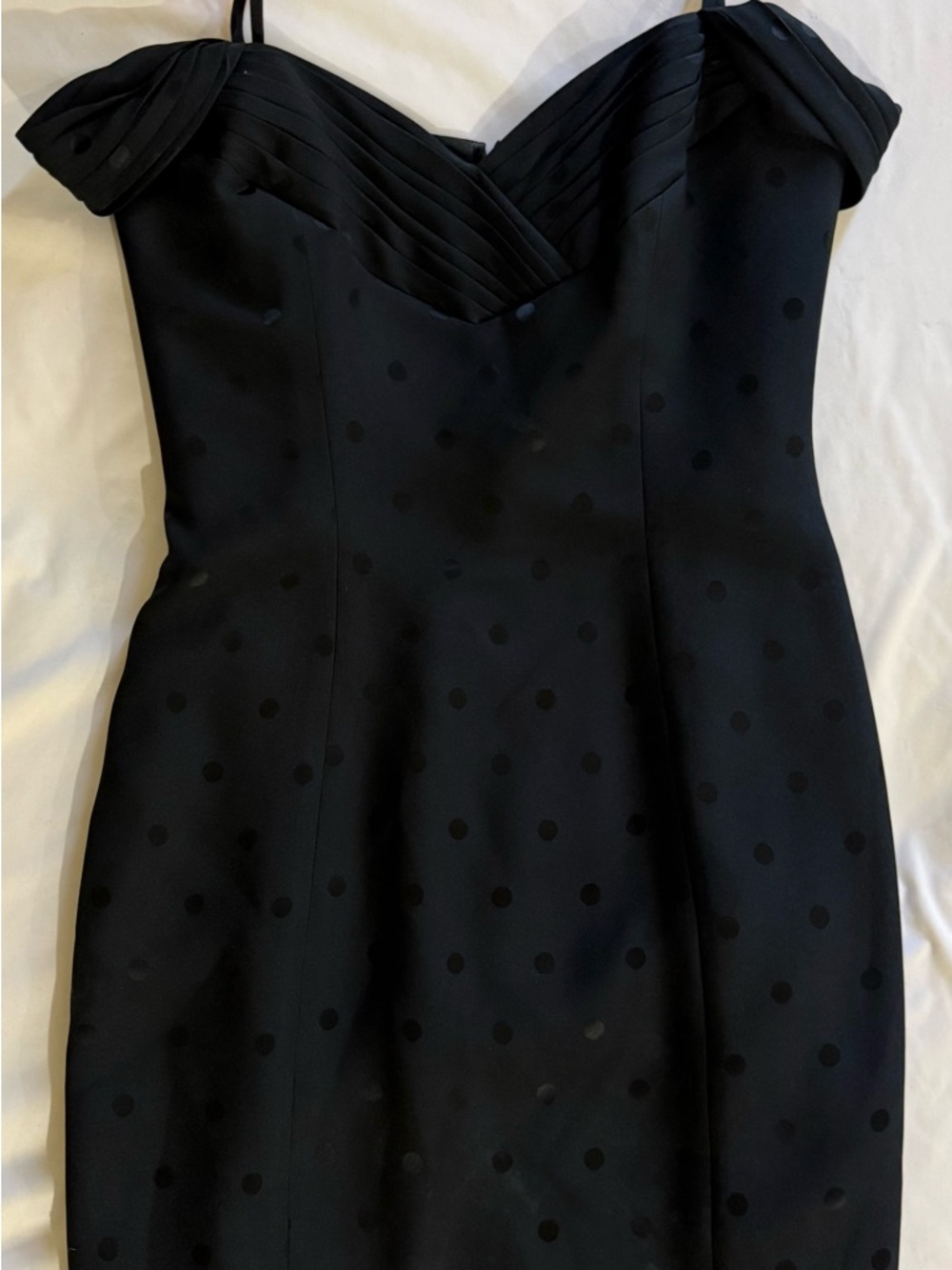 Vintage Black Polka Dot Sweetheart Dress